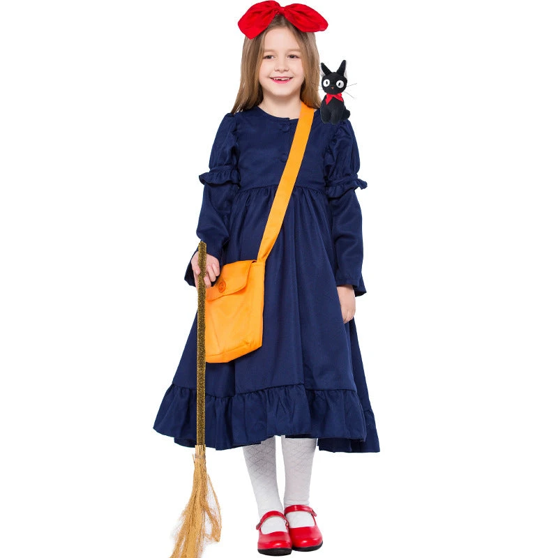 Kids/ Adults Version Kiki's Delivery Service Cosplay Kiki Cosplay Dress Costume Halloween Cosplay Outfit 8 Kids/ Adults Version Kiki's Delivery Service Cosplay Kiki Cosplay Dress Costume Halloween Cosplay Outfit - Image 6
