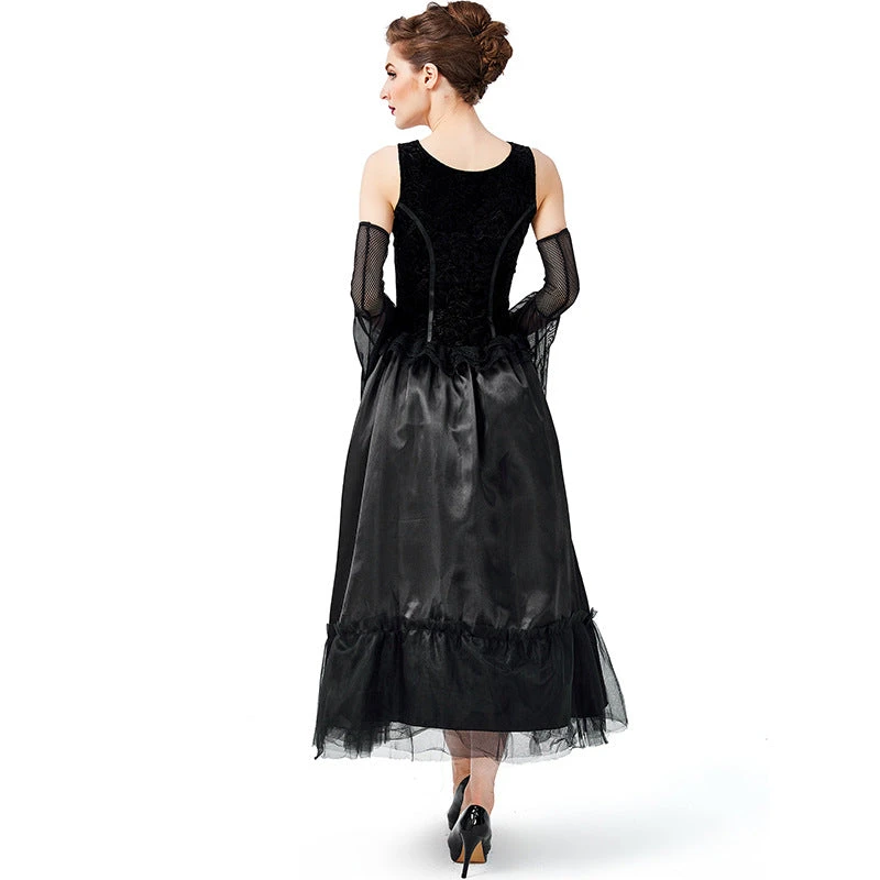 Cloak Vampire Mysterious Dark Witch Costume Halloween/Stage Performance/Party 5 Cloak Vampire Mysterious Dark Witch Costume Halloween/Stage Performance/Party - Image 3