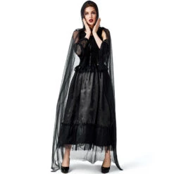 Cloak Vampire Mysterious Dark Witch Costume Halloween/Stage Performance/Party 10 Cloak Vampire Mysterious Dark Witch Costume Halloween/Stage Performance/Party -Procosplayshop 10776026549 1734513592
