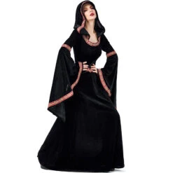 New European Vintage Court Black Vampire Witch Costume Halloween/Stage Performance/Party -Procosplayshop 10799170020 1734513592