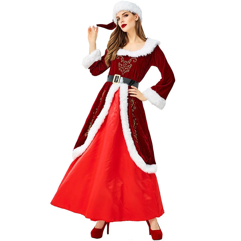 2022 New Couple Matching Christmas Santa Costume Full Set Deluxe Version - Image 6