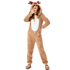 Procosplayshop -Procosplayshop 2019 New Adults Christmas Reindeer Costume Jumpsuit 3