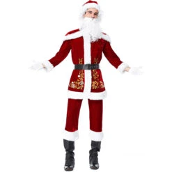 2022 New Couple Matching Christmas Santa Costume Full Set Deluxe Version -Procosplayshop 2019 New Santa Suit Santa Claus Costume Outfit Adults Men s Christmas Costume 3 b40ff9a7 f483 4760 9f70 a931e09558e8