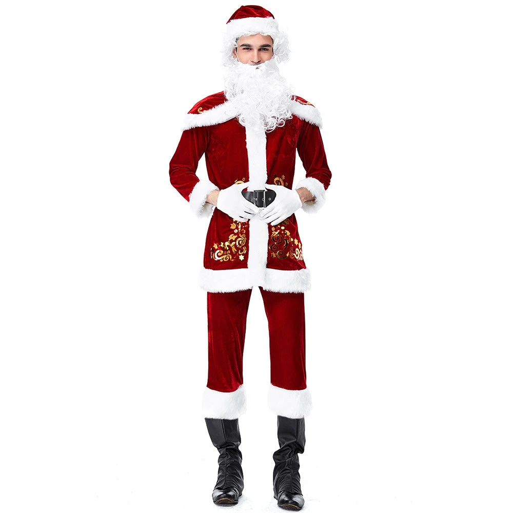 2022 New Couple Matching Christmas Santa Costume Full Set Deluxe Version - Image 4