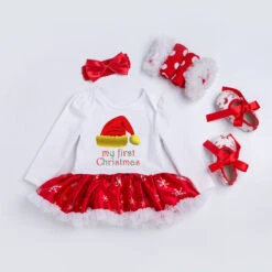 Christmas Baby Girls Boys Toddler Christmas Dress 4pcs Set -Procosplayshop 2020ChristmasBabyGirlsBoysToddlerChristmasDress5pcsSet 3