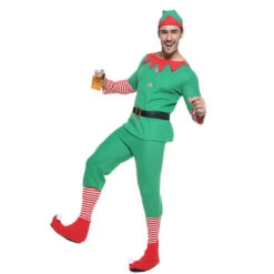 2020 Christmas Men Elf Costume Full Set