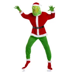 2020 Christmas The Grinch Costume Full Set