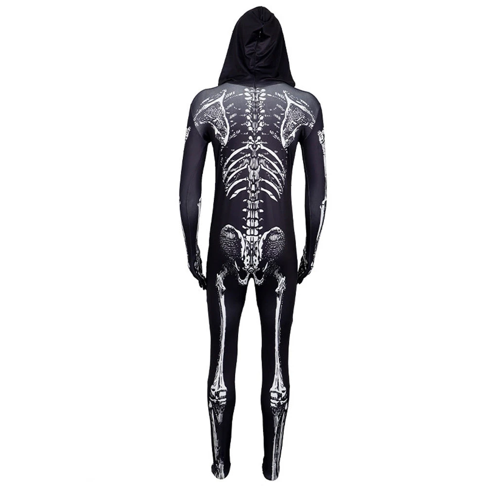 2023 Child Adult Halloween Dress Up Costume Skeleton Man Zentai Black And White Skeleton Costume Jumpsuit 6 2023 Child Adult Halloween Dress Up Costume Skeleton Man Zentai Black And White Skeleton Costume Jumpsuit - Image 4