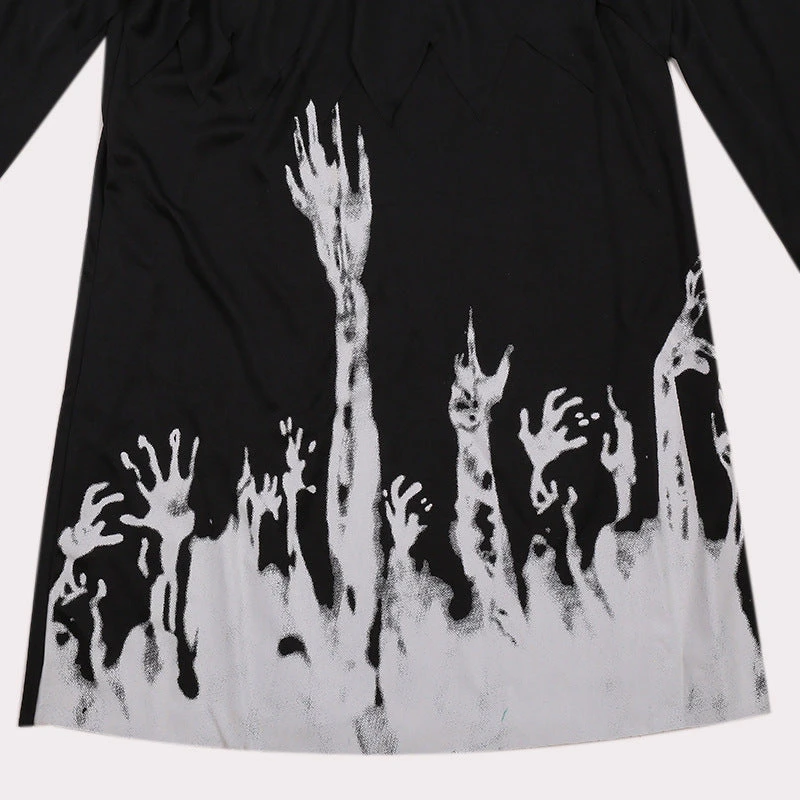 2023 Glow In The Dark Grim Reaper Costume Kids Halloween Party Cosplay Death Costume And Scythe Props 6 2023 Glow In The Dark Grim Reaper Costume Kids Halloween Party Cosplay Death Costume And Scythe Props - Image 4