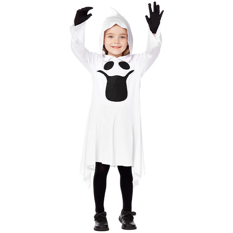 2023 Halloween Carnival Kids Costume Girl Boys Little White Ghost Costume 4 2023 Halloween Carnival Kids Costume Girl Boys Little White Ghost Costume - Image 2