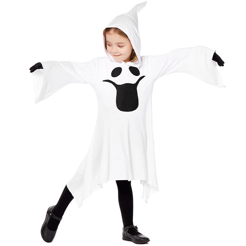 2023 Halloween Carnival Kids Costume Girl Boys Little White Ghost Costume 3 2023 Halloween Carnival Kids Costume Girl Boys Little White Ghost Costume