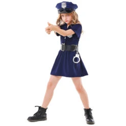 2023 Halloween Child Girls Policewoman Costume Dress Stage Performance Costume -Procosplayshop 2023HalloweenChildGirlsPolicewomanCostumeDressStagePerformanceCostume 4