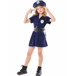 2023 Halloween Child Girls Policewoman Costume Dress Stage Performance Costume -Procosplayshop 2023HalloweenChildGirlsPolicewomanCostumeDressStagePerformanceCostume 5