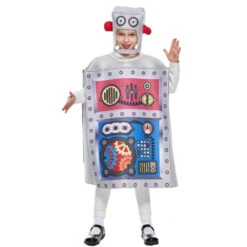 2023 Halloween Children's Performance Costume Robot Cosplay Costume Set