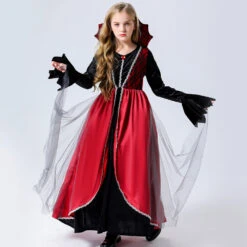 2023 Halloween Costume Kids Girls Vampire Costume Dress Children Stage Performance Costumes -Procosplayshop 2023HalloweenCostumeKidsGirlsVampireCostumeDressChildrenStagePerformanceCostumes 5