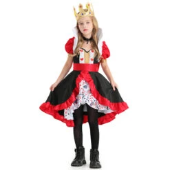 2023 Halloween Costumes Child Poker Queen Costume Girls Stage Performance Costumes