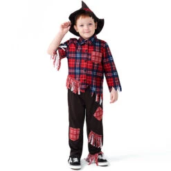 2023 Halloween Costumes Kids Boys Scarecrow Cosplay Outfit For Halloween Party Stage Performance
