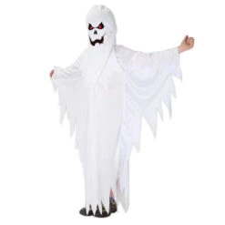 2023 Halloween Kids Costumes Scary White Little Ghost Costume Outfit Robe For Girls Boys -Procosplayshop 2023HalloweenKidsCostumesScaryWhiteLittleGhostCostumeOutfitRobeForGirlsBoys 4