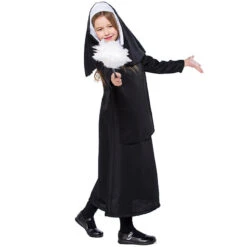 2023 Halloween Kids Girls Black Nun Cosplay Costume Halloween Carnival Drama Performance Costume -Procosplayshop 2023HalloweenKidsGirlsBoysBlackNunCosplayCostumeHalloweenCarnivalDramaPerformanceCostume 4