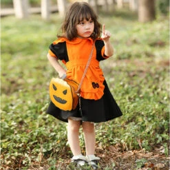 2023 Halloween Kids Girls Pumpkin Dress Halloween Stage Performance Costume -Procosplayshop 2023HalloweenKidsGirlsPumpkinDressHalloweenStagePerformanceCostume 3