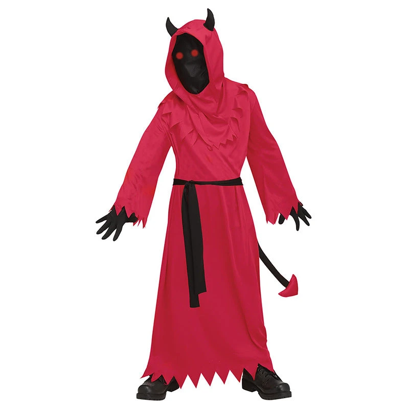 2023 Halloween Kids Red Demon Costume Girls Boys Halloween Carnival Red Demon Outfit 4 2023 Halloween Kids Red Demon Costume Girls Boys Halloween Carnival Red Demon Outfit - Image 2