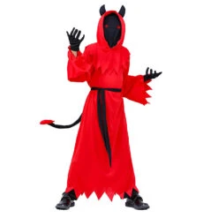 2023 Halloween Kids Red Demon Costume Girls Boys Halloween Carnival Red Demon Outfit