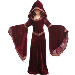 2023 Halloween Kids Vampire Costume Girls Performance Costume Burgundy European Medieval Costume 10 2023 Halloween Kids Vampire Costume Girls Performance Costume Burgundy European Medieval Costume -Procosplayshop 2023HalloweenKidsVampireCostumeGirlsPerformanceCostumeBurgundyEuropeanMedievalCostume 4