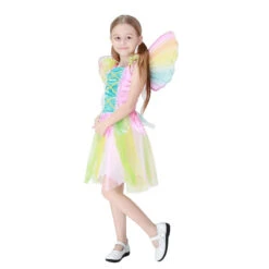 2023 Kids Cute Rainbow Angel Dress Costume Halloween Girls Princess Dress With Wings Stage Performance Costumes -Procosplayshop 2023KidsCuteRainbowAngelDressCostumeHalloweenGirlsPrincessDressWithWingsStagePerformanceCostumes 3