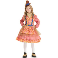 2023 Kids Girls Scarecrow Dress Costume For Halloween Carnival Child Stage Performance Costume -Procosplayshop 2023KidsGirlsScarecrowDressCostumeForHalloweenCarnivalChildStagePerformanceCostume 2