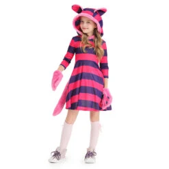 2023 Kids Girls The Cheshire Cat Costume Dress Cute Children's Performance Costume