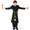 2023 Kids Halloween Costume Girls Boys Black Robe Priest Costume Choir Stage Performance Costume -Procosplayshop 2023KidsHalloweenCostumeGirlsBoysBlackRobePriestCostumeChoirStagePerformanceCostume 2