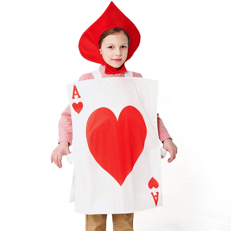 2023 Kids Halloween Costumes Poker Ace Of Hearts Costume Girls Boys Cosplay Outfit Stage Performance Costume 5 2023 Kids Halloween Costumes Poker Ace Of Hearts Costume Girls Boys Cosplay Outfit Stage Performance Costume - Image 3