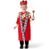 2023 Kids Halloween Costumes Poker Red King Card Costume Set Kids Fairytale Role Play Performance Costume
