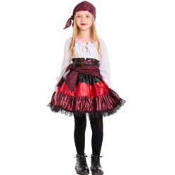 2023 Kids Halloween Mariner Costume Girls Pirate Costume Stage Performance Dress -Procosplayshop 2023KidsHalloweenMarinerCostumeGirlsPirateCostumeStagePerformanceDress 3