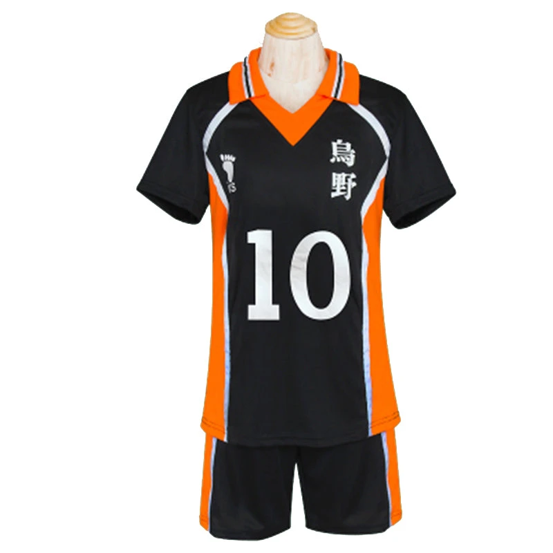 Anime Haikyu!! Karasuno Cosplay Costume Cosplay T-shirt And Shorts Sports Suit Set 4 Anime Haikyu!! Karasuno Cosplay Costume Cosplay T-shirt And Shorts Sports Suit Set - Image 2
