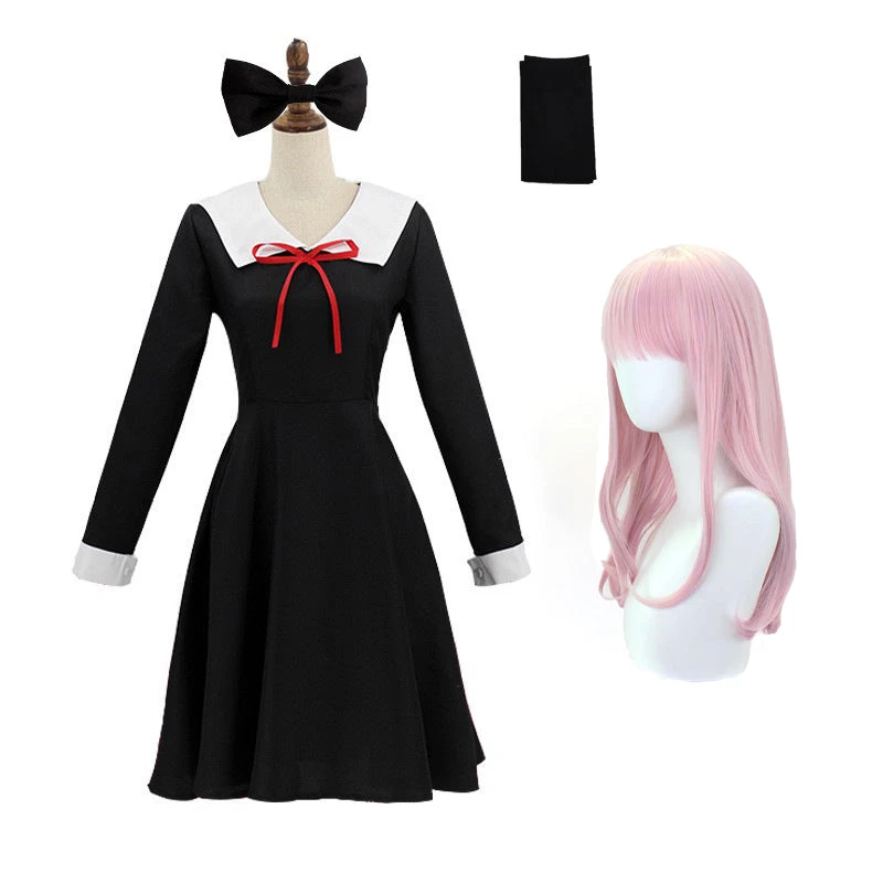 Anime Kaguya-sama Wa Kokurasetai/Kaguya-sama Love Is War Chika Fujiwara Cosplay Costume With Wigs Set 3 Anime Kaguya-sama Wa Kokurasetai/Kaguya-sama Love Is War Chika Fujiwara Cosplay Costume With Wigs Set