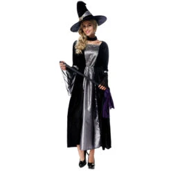 Black Mesh Spider Printed Maxi Dress Witch Costume Halloween/Stage Performance/Party -Procosplayshop 3098828168 1734513592