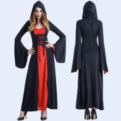 European Court Tricolor Hooded Vampire Witch Costume Halloween/Stage Performance/Party -Procosplayshop 3420549981 1734513592