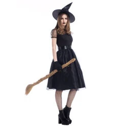 New Black Muslin Night Ghost Witch Cosplay Costume Halloween/Stage/Party -Procosplayshop 4029109538 1734513592