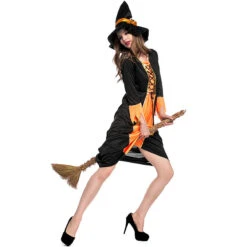 Orange Maxi Dress Witch Cosplay Costume Halloween & Stage Performance & Party -Procosplayshop 4467492724 1734513592