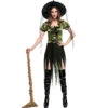 Green Irregular Dress Witch Cosplay Costume Halloween/Stage Performance/Party