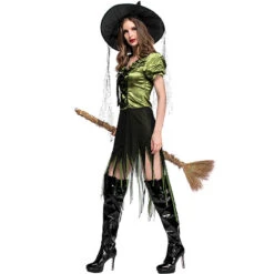 Green Irregular Dress Witch Cosplay Costume Halloween/Stage Performance/Party -Procosplayshop 4505588406 1734513592