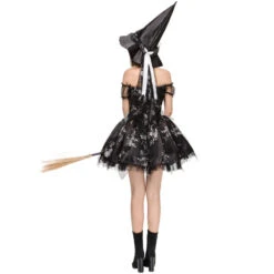 Black Rose Printed Pouf Witch Cosplay Costume Halloween/Stage Performance/Party -Procosplayshop 4566846442 1734513592
