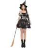 Black Rose Printed Pouf Witch Cosplay Costume Halloween/Stage Performance/Party