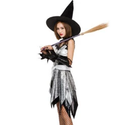 Faux Leather Lace Hot Stamping Witch Costume Halloween/Stage Performance/Party -Procosplayshop 4569866040 1734513592