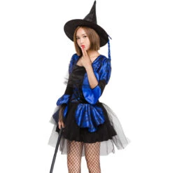 Deluxe Mesh Lace Blue & Black Witch Costume Halloween/Stage Performance/Party -Procosplayshop 4571896675 1734513592