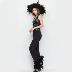 Black Cool Modern Witch Cosplay Costume Halloween/Stage Performance/Party -Procosplayshop 4582337333 1734513592
