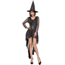 Ice Silk Sequins Witch Cosplay Costume Halloween/Stage Performance Party