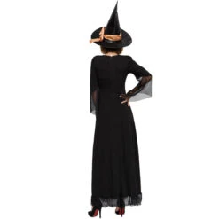 Black Muslin Maxi Dress Witch Costume Halloween/Stage Performance/Party -Procosplayshop 4587111233 1734513592