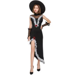 Black Lace Sexy Witch Cosplay Costume Halloween/Stage Performance/Party -Procosplayshop 4588089850 1734513592